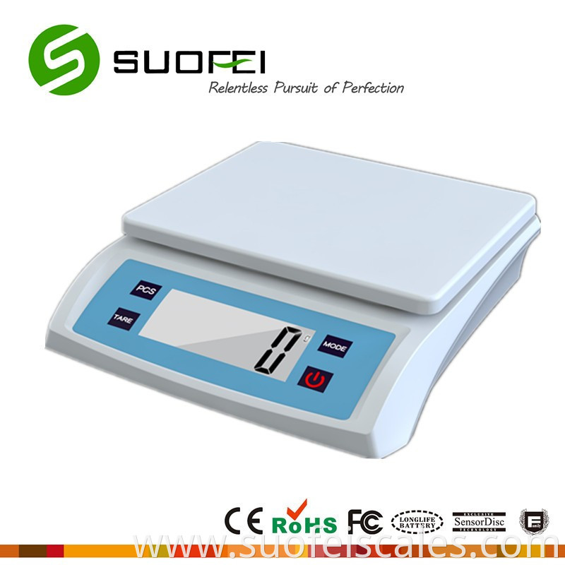 SF-802 30kg/1g Digital LCD Electronic Kitchen Scale Food Weighing Postal Scales Black